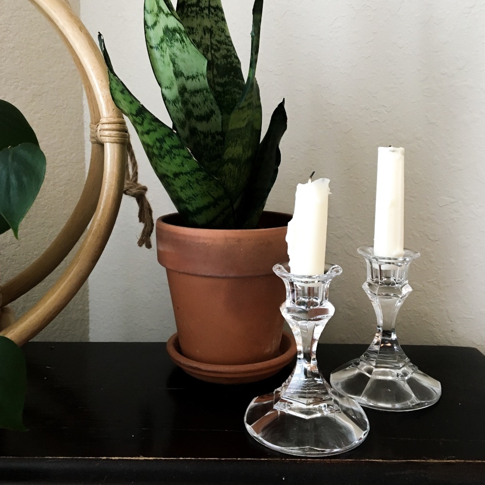 Pair of Crystal candlesticks